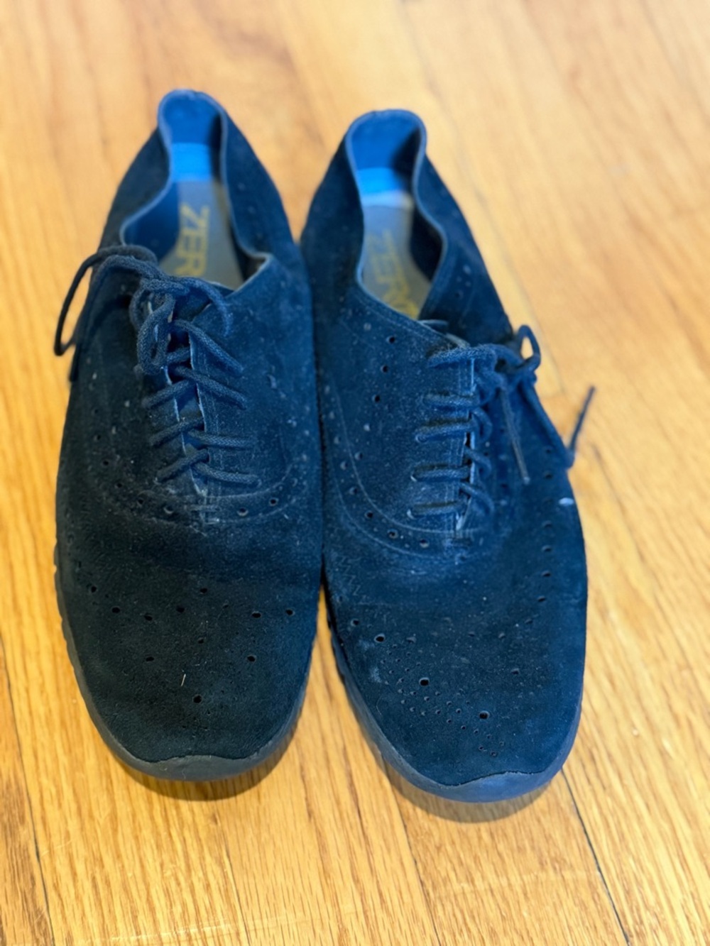 Cole Haan Zerøgrand Black Suede Oxford Sneakers Women’s Size 7.5